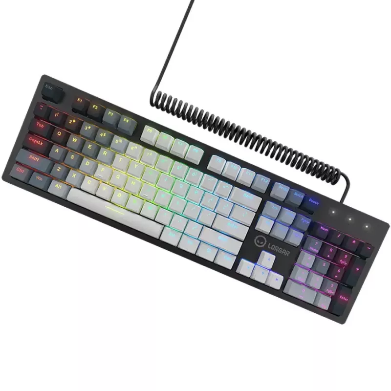 Mechanická klávesnica LORGAR Azar 514 biela s RGB podsvietením, ENG rozloženie