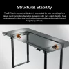Stôl COUGAR Gaming E-GRAV 180 čierny obdĺžnikový karbón 180x80cm