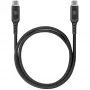 DEQSTER nylonový nabíjací kábel USB-C na USB-C, 1 m, USB C, USB C, 5 Gbit/s, čierny