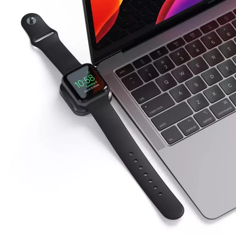 Nabíjacia stanica Satechi ST-TCMCAWM smartwatch čierna strieborná biela hliník