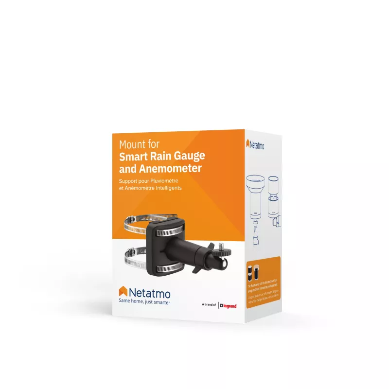 Netatmo držiak pre Smart Regenmesser a Smart Anemometer, čierny, Netatmo, 65 mm, 65 mm, 135 mm, 75 mm