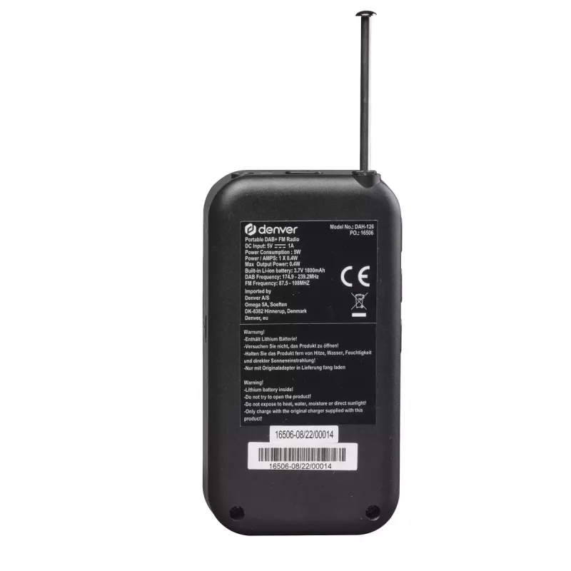 Denver DAH-126 Prenosné rádio DAB+/FM
