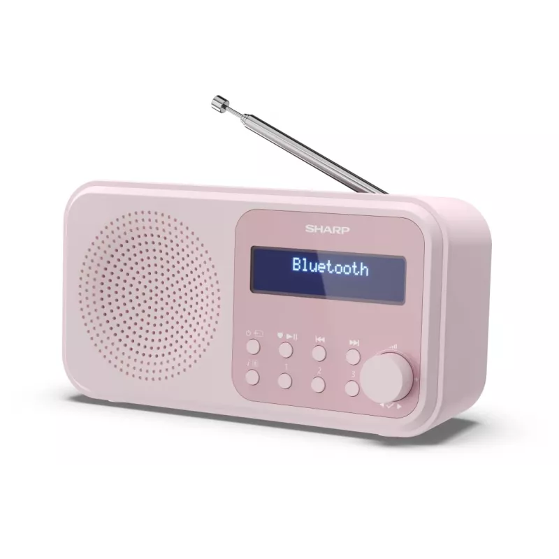 Prenosné rádio Sharp DR-P420 digitálny tuner DAB DAB+ FM ružové