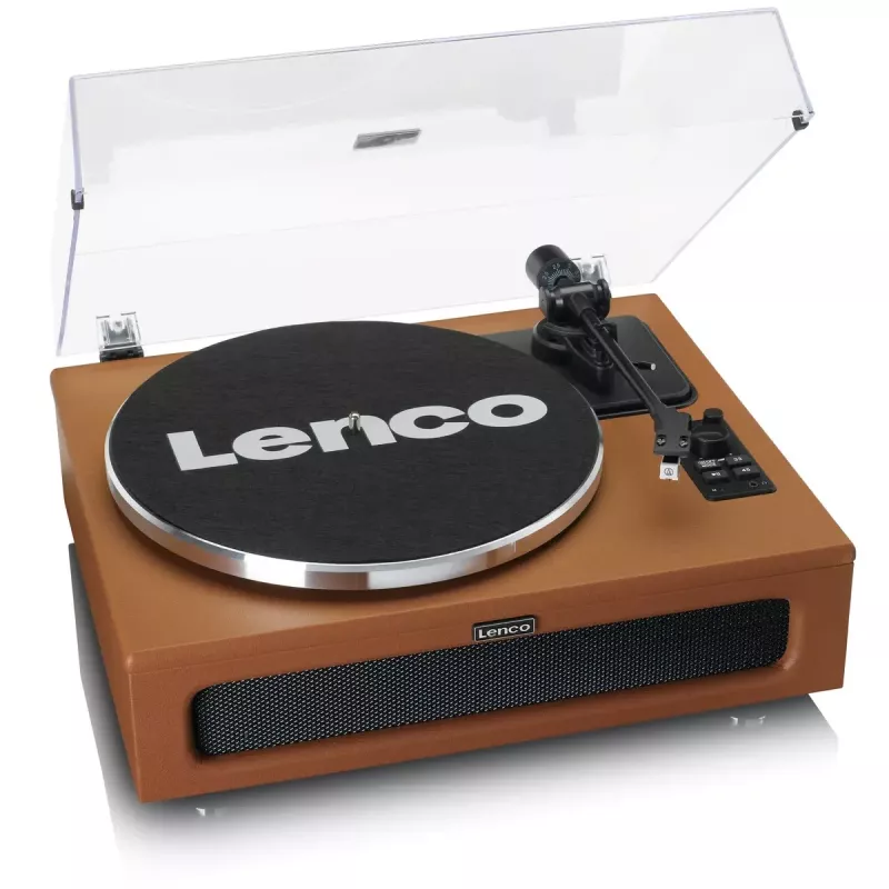 Remienkový audio gramofón Lenco LS-430BN hnedý manuálny 3-4 g prítlačná sila