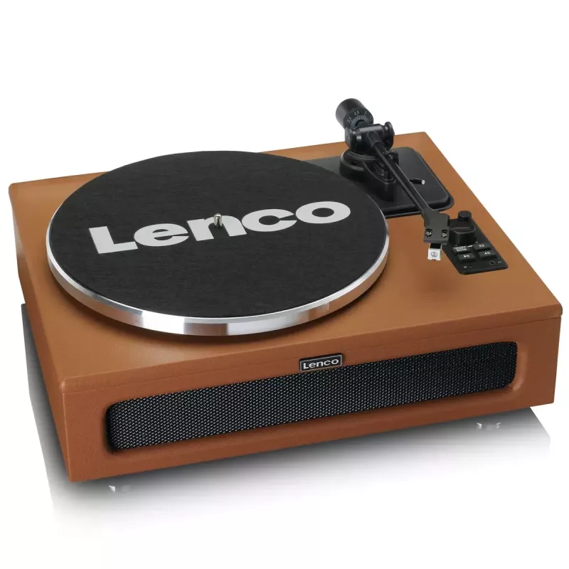Remienkový audio gramofón Lenco LS-430BN hnedý manuálny 3-4 g prítlačná sila
