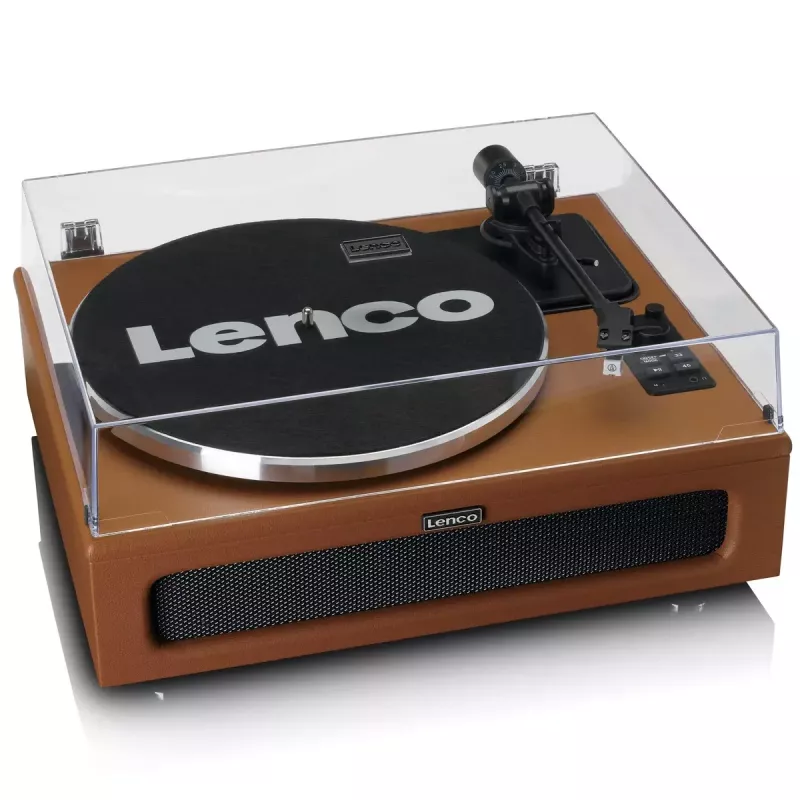 Remienkový audio gramofón Lenco LS-430BN hnedý manuálny 3-4 g prítlačná sila