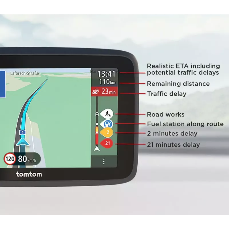 TomTom GO Classic navigátor 5 palcov dotykový displej čierny 32 GB 2000 MB RAM