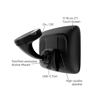 Ručný GPS navigátor TOMTOM GO s 7 palcov dotykovým displejom, 32 GB, mapy Európy, čierny