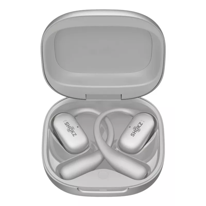SHOKZ OpenFit 2+ slúchadlá bezdrôtové s ušným háčikom, do uší hovory/hudba Bluetooth sivá