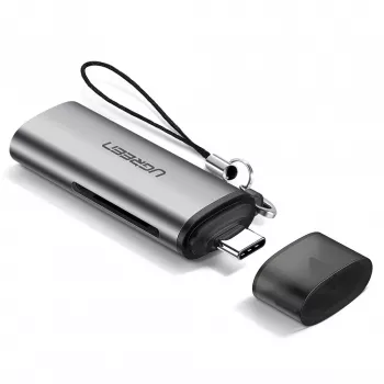 Čítačka kariet Ugreen 50704 USB 3.2 Gen 1 (3.1 Gen 1) Type-C sivá