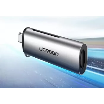 Čítačka kariet Ugreen 50704 USB 3.2 Gen 1 (3.1 Gen 1) Type-C sivá