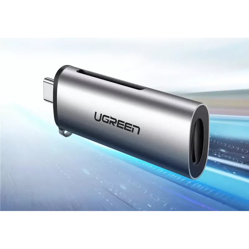 Čítačka kariet Ugreen 50704 USB 3.2 Gen 1 (3.1 Gen 1) Type-C sivá