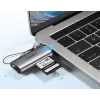 Čítačka kariet Ugreen 50704 USB 3.2 Gen 1 (3.1 Gen 1) Type-C sivá