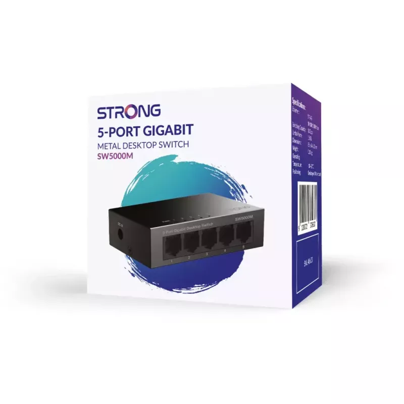 Sieťový switch Strong SW5000M Gigabit Ethernet 5 portov 10 Gbit/s