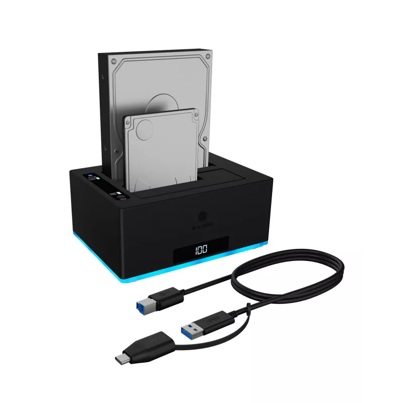ICY BOX IB-127CL-U3 USB 3.2 Gen 1 (3.1 Gen 1) Type-B čierny