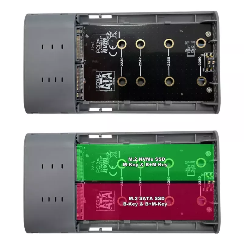 LC-Power LC-DOCK-C-M2 dokovacia stanica USB 3.2 pre SSD M.2 NVMe a SATA