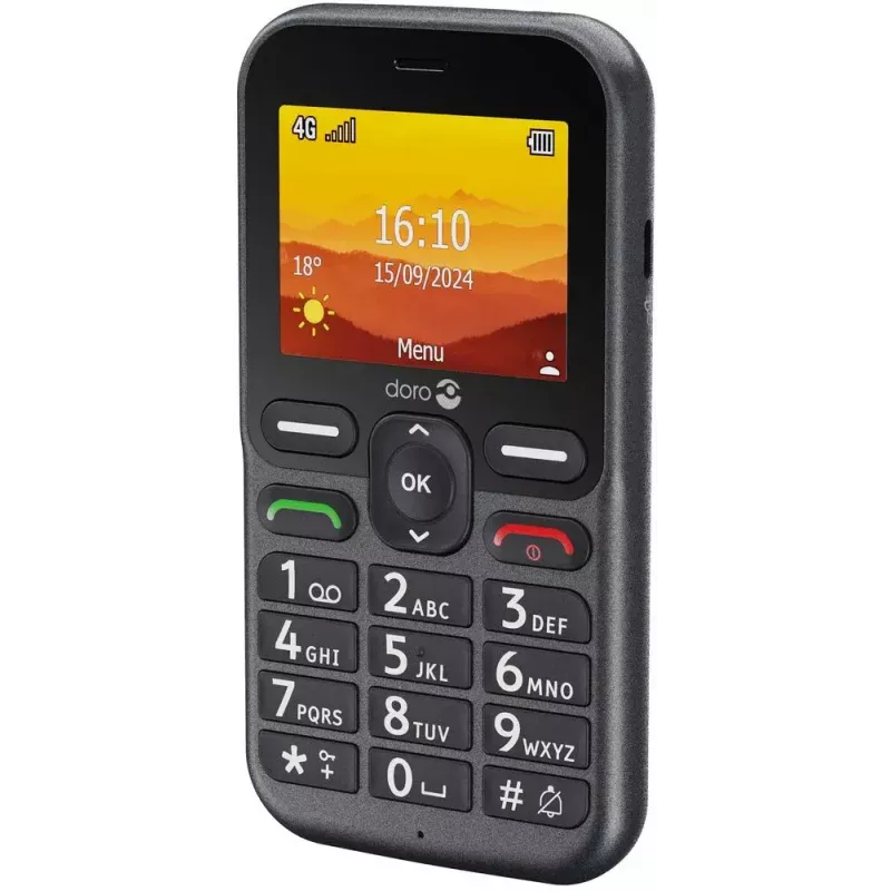Doro Leva L10 4G telefón s veľkými tlačidlami, grafitový