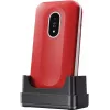 Mobilný telefón Doro Leva L20 4G, 2,8-palcový displej, červeno-biely