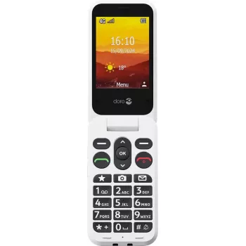 Mobilný telefón Doro Leva L20 4G, 2,8-palcový displej, červeno-biely