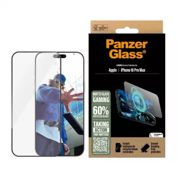 PanzerGlass ® Gaming ochrana displeja iPhone 16 Pro Max | Ultra-Wide Fit