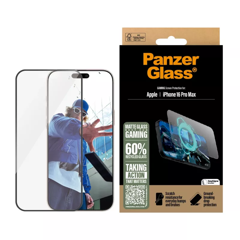 PanzerGlass ® Gaming ochrana displeja iPhone 16 Pro Max | Ultra-Wide Fit