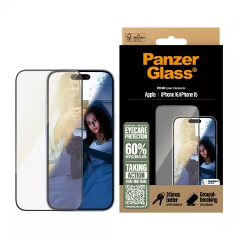 EyeCare ochrana displeja PanzerGlass iPhone '24 6,1 inch | 15 | Ultra-Wide Fit