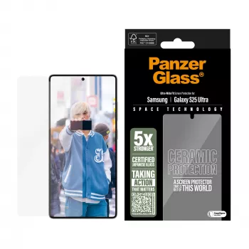 PanzerGlass ® keramická ochrana displeja Samsung Galaxy S25 Ultra | Ultra-Wide Fit s EasyAligner