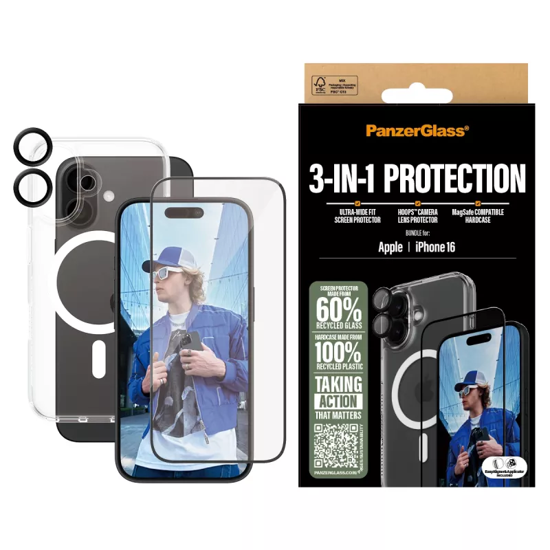 3-in-1 ochranný balík PanzerGlass iPhone '24 6,1 inch