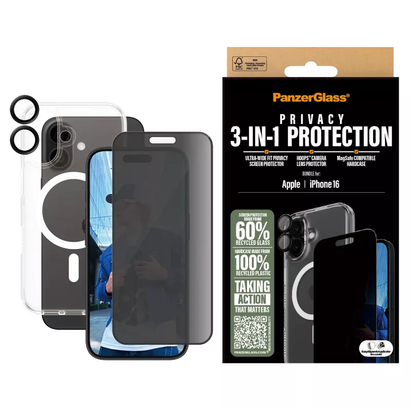 PanzerGlass 3-in-1 balík ochrany súkromia iPhone '24 6.1