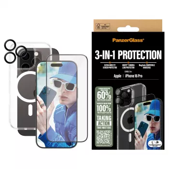 3-in-1 ochranný balík PanzerGlass iPhone '24 6,3 inch Pro