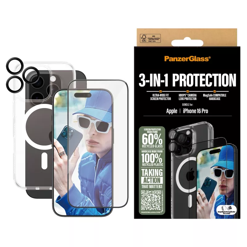 3-in-1 ochranný balík PanzerGlass iPhone '24 6,3