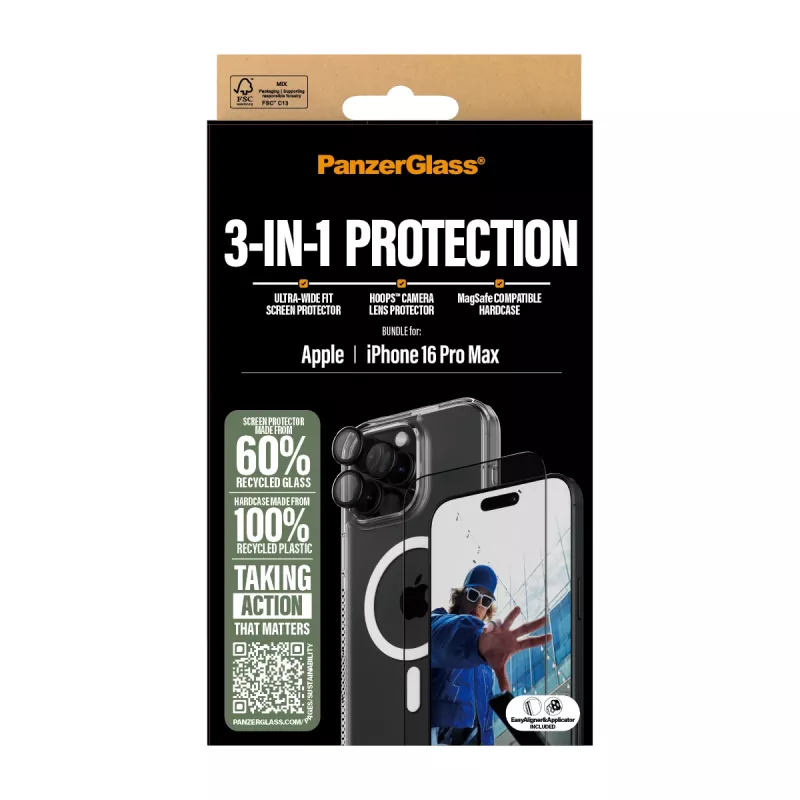 PanzerGlass ® 3-in-1 ochranný balík iPhone 16 Pro Max
