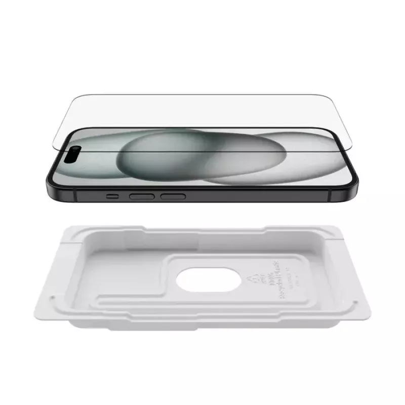 Ochrana displeja Belkin ScreenForce Apple iPhone 15 nárazuvzdorná a odolná proti poškriabaniu