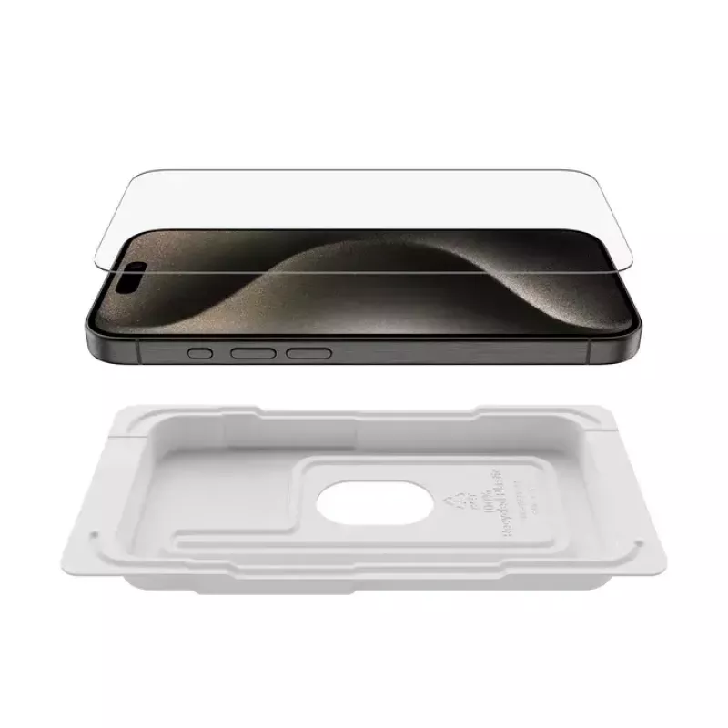 Belkin ScreenForce ochranná fólia displeja pre iPhone 15 Pro – nárazuvzdorná a odolná proti poškriabaniu