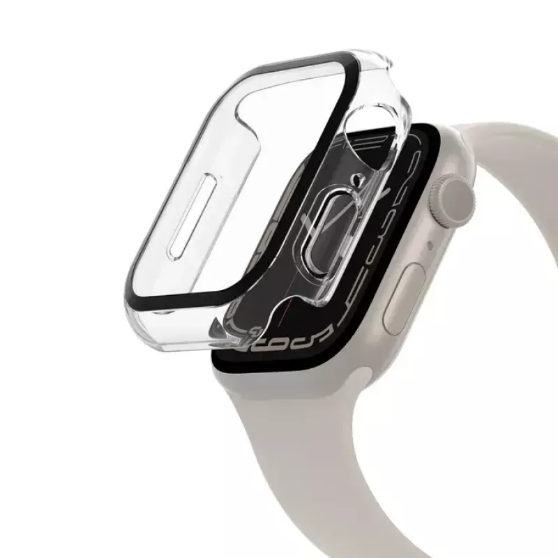 Belkin ScreenForce TemperedCurve 2-in-1 ochranná fólia displeja pre Apple Watch 4-9/SE 44/45 mm, priehľadná