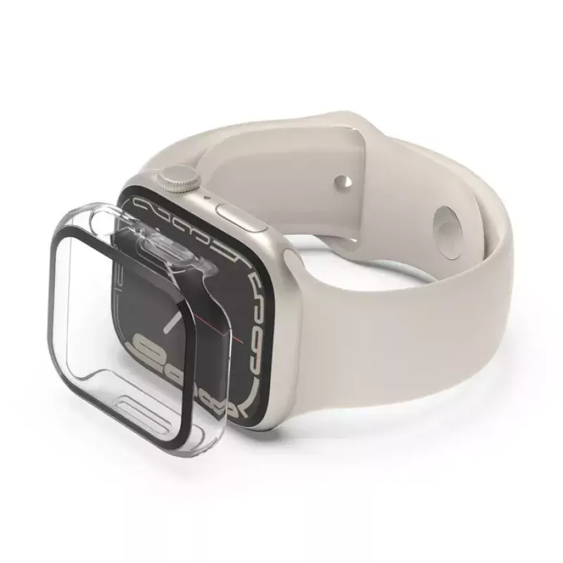 Belkin ScreenForce TemperedCurve 2-in-1 ochranná fólia displeja pre Apple Watch 4-9/SE 44/45 mm, priehľadná