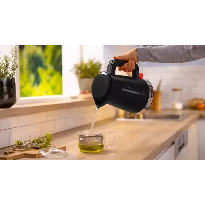 Kanvica Bosch TWK4M223 1,7 l, 2400 W, čierna, bezdrôtová, skryté vyhrievacie teleso
