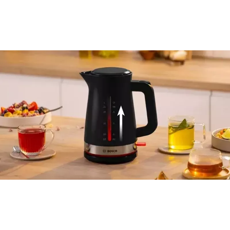 Kanvica Bosch TWK4M223 1,7 l, 2400 W, čierna, bezdrôtová, skryté vyhrievacie teleso
