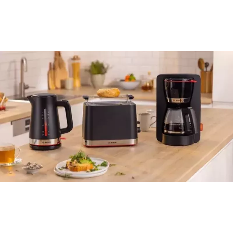 Kanvica Bosch TWK4M223 1,7 l, 2400 W, čierna, bezdrôtová, skryté vyhrievacie teleso