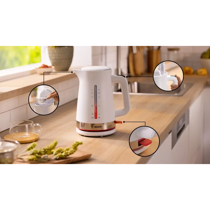 Bosch TWK4M221 elektrická kanvica 1,7 L 2400 W biela