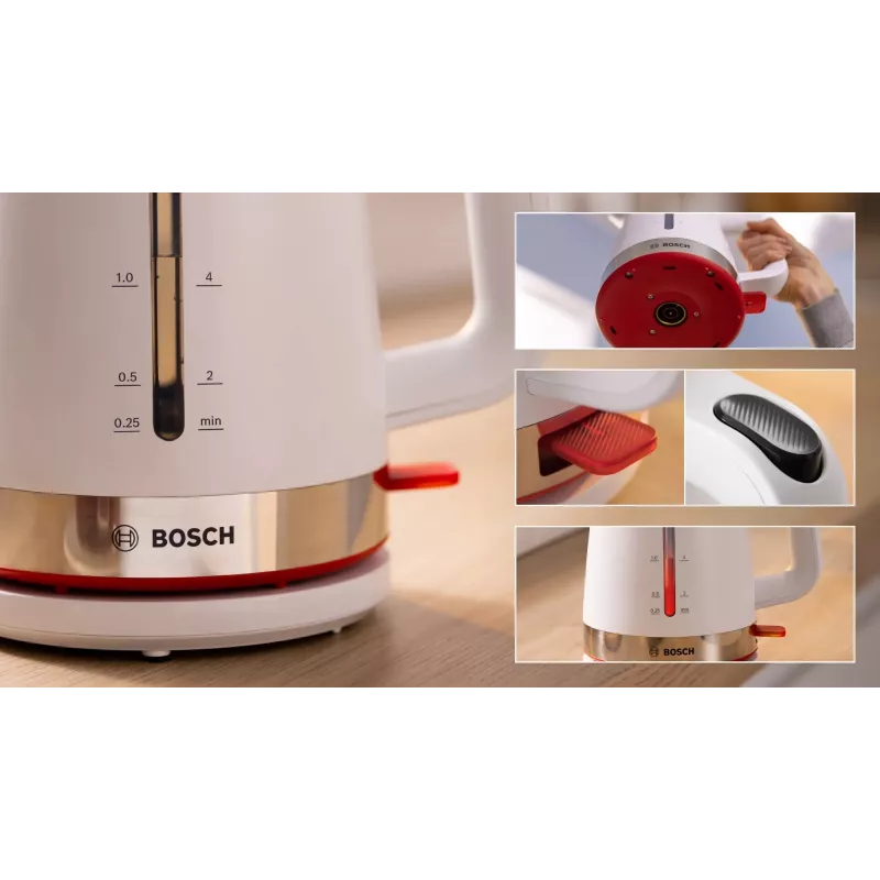 Bosch TWK4M221 elektrická kanvica 1,7 L 2400 W biela
