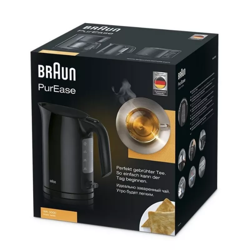 Braun PurEase WK 3000 BK kanvica 1 L 2200 W čierna