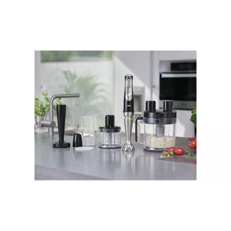 Braun MultiQuick 9 MQ 9187XLI Premium tyčový mixér, 1200 W, čierna/brúsená nehrdzavejúca oceľ
