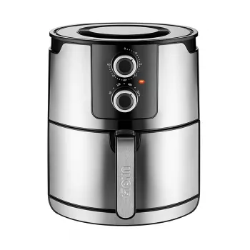 Unold 58655 fritéza Double 5 L 1400 W fritéza s horúcim vzduchom čierna, nehrdzavejúca oceľ