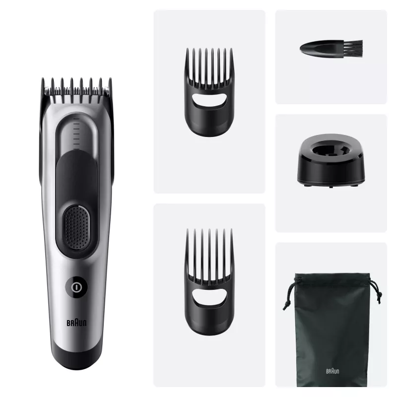 Braun HC7590 zastrihávač/strihač vlasov čierna, strieborná 17 nikel-metalhydrid (NiMH)