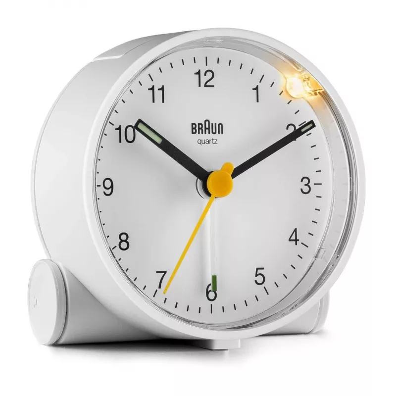 Kremenný budík Braun BC01W biely