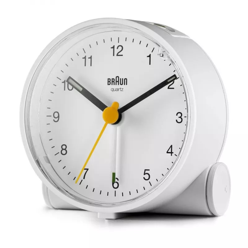 Kremenný budík Braun BC01W biely