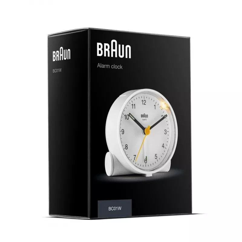 Kremenný budík Braun BC01W biely
