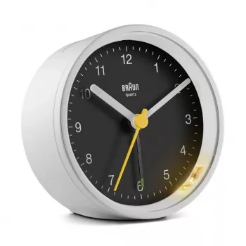 Kremenný budík Braun BC12WB čierny, biely