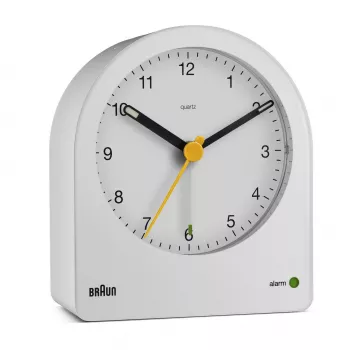 Kremenný budík Braun BC22 biely, žltý